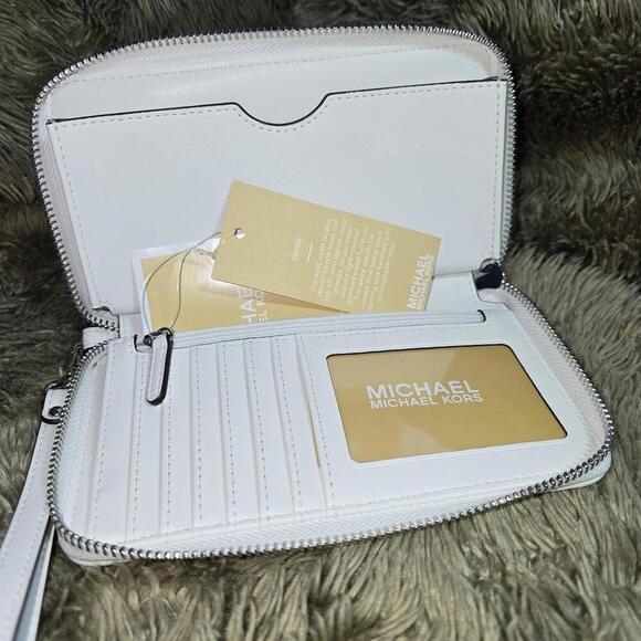 Jet Set Large Washed Denim Smartphone Wristlet - Picture 6 of 6